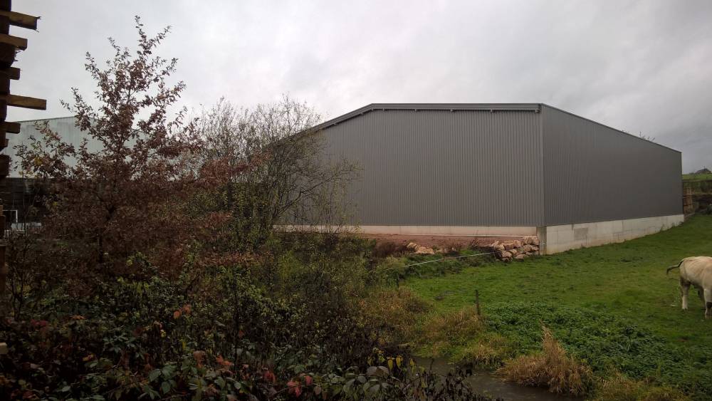 Stockage bois sur pieux béton et soutènement
